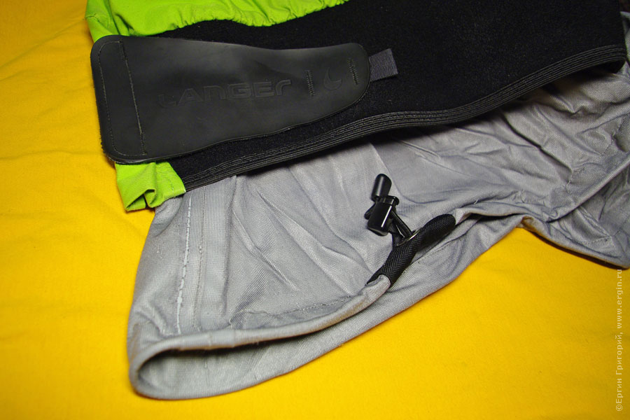 Поясной отдел драйтопа: пояс с липучкой для закрепления юбки