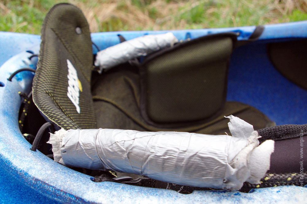 Вариант предохранения от натирания веревочками в Jackson Kayak (каяках фирмы Джексон)