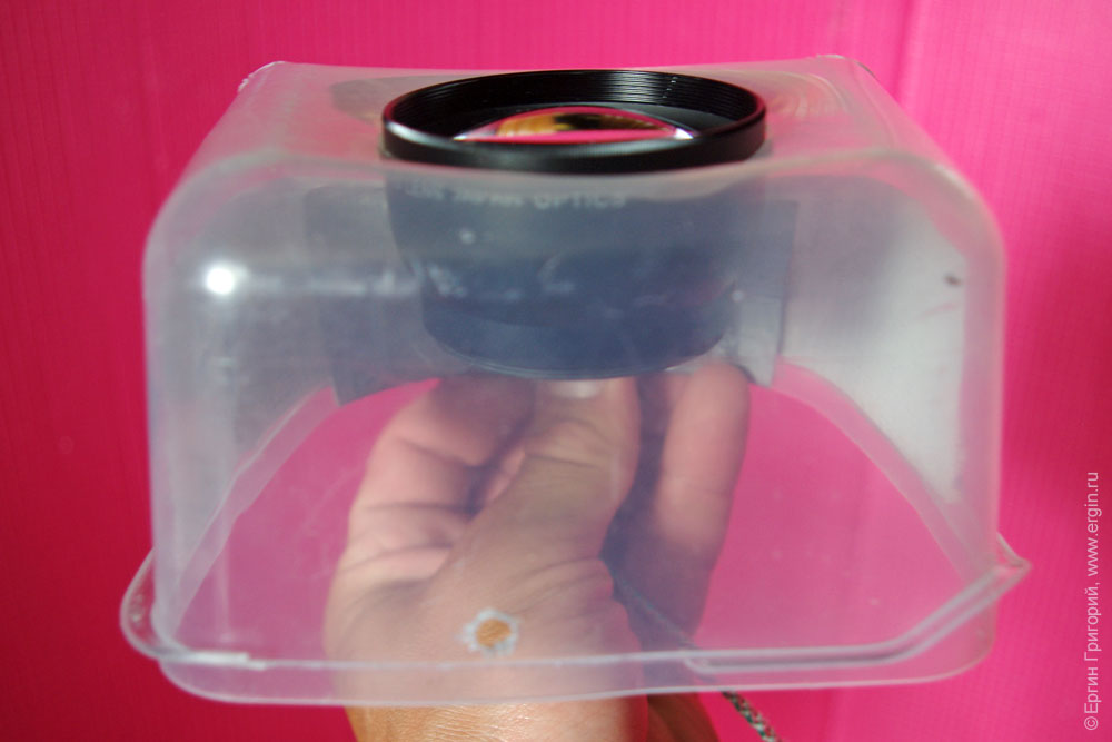 Телеконвертор для GoPro в боксе-контейнере