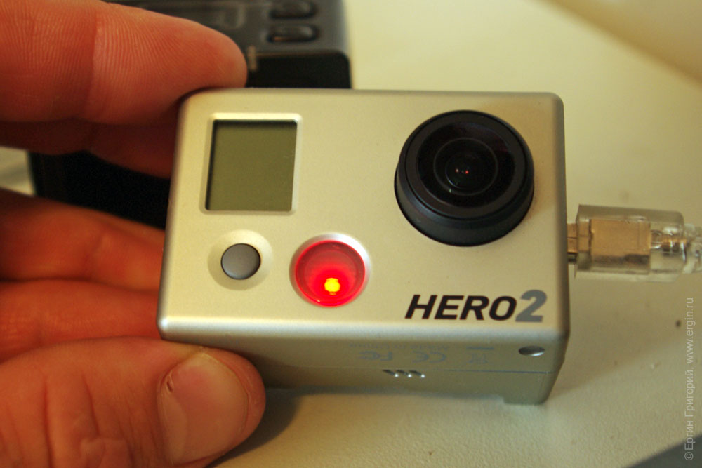 GoPro Hero 2 индикатор зарядки