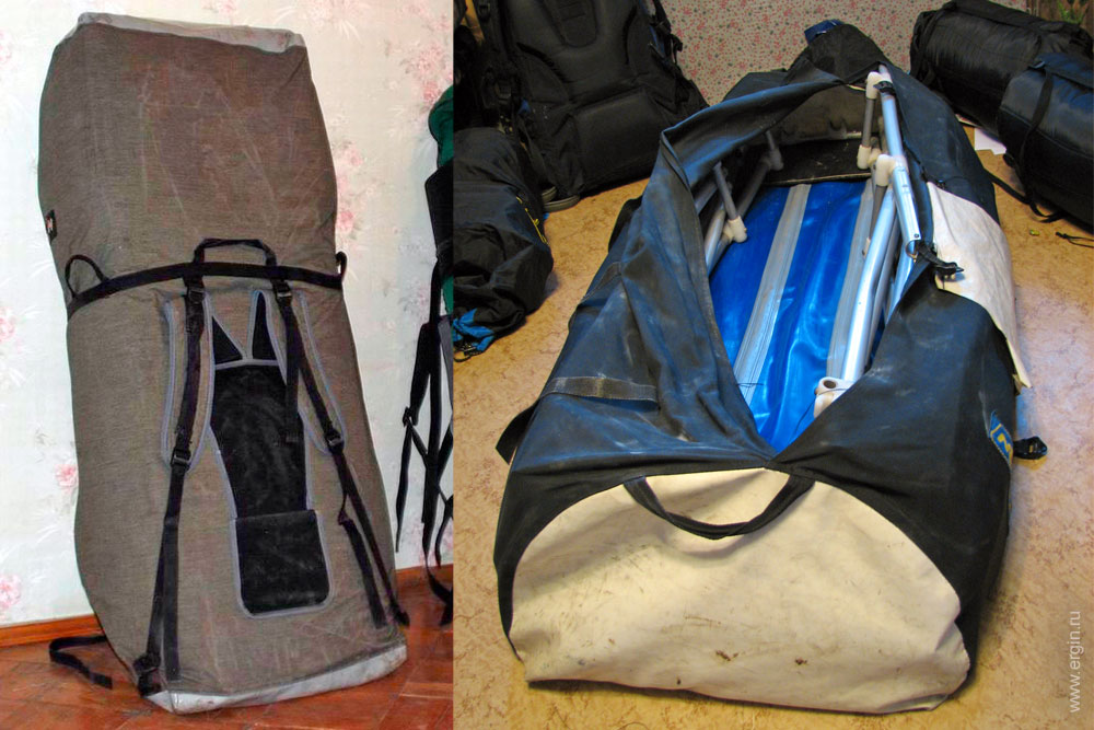 Упаковка оболочка рюкзак для байдарки фирмы Тритон