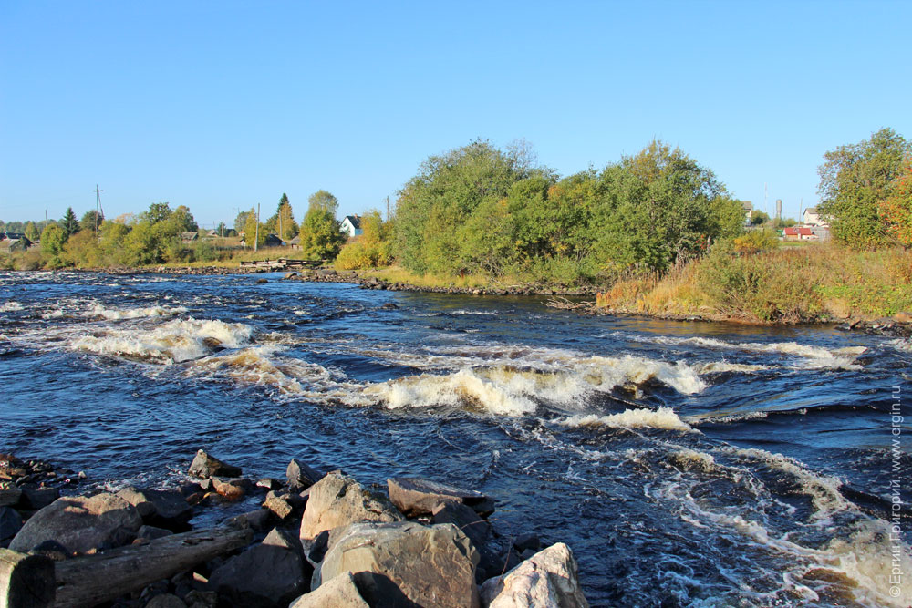 Единственное бурное место на реке Тивдийка осень 2014