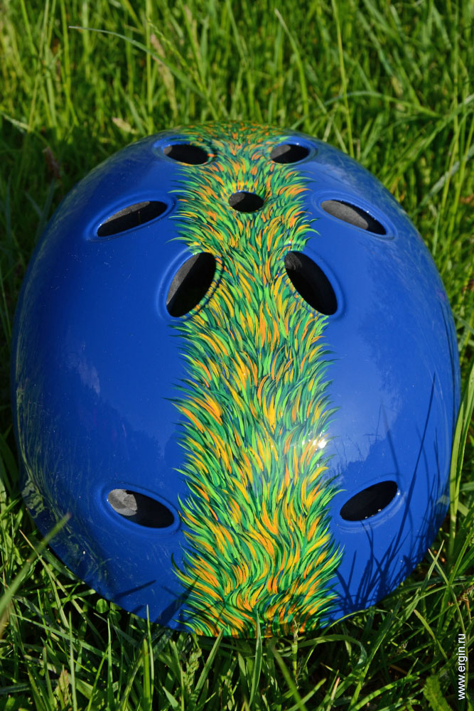рисунок на каякерском шлеме - ирокез