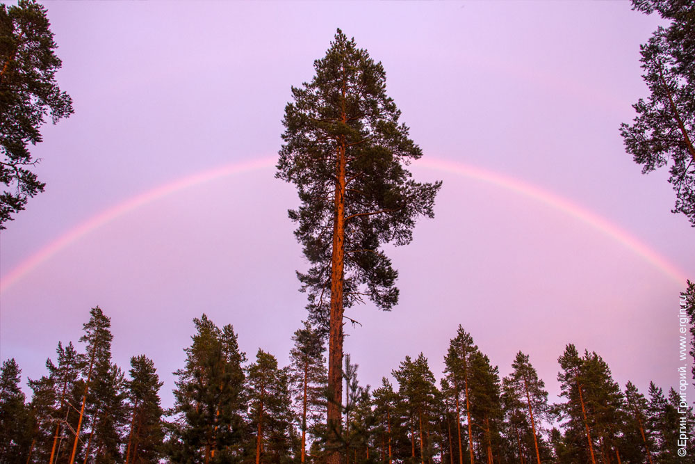 Закат и радуга в Нейтикоски