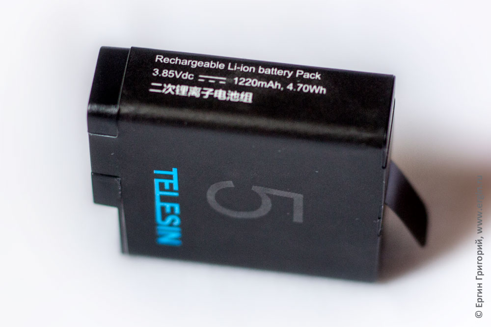 Telesin аккумулятор для GoPro HERO 5 black