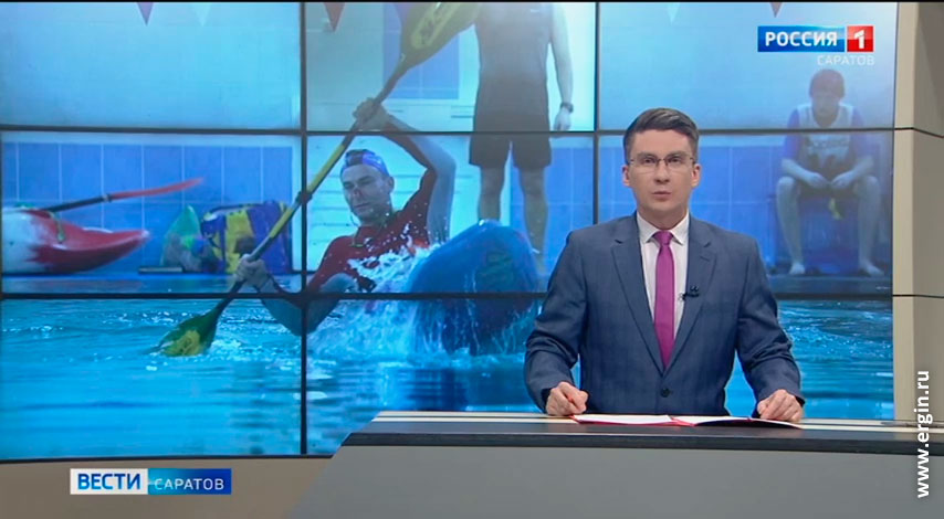 Россия 1-й канал, Саратов, Вести: репортаж о соревнованиях по фристайлу на бурной воде