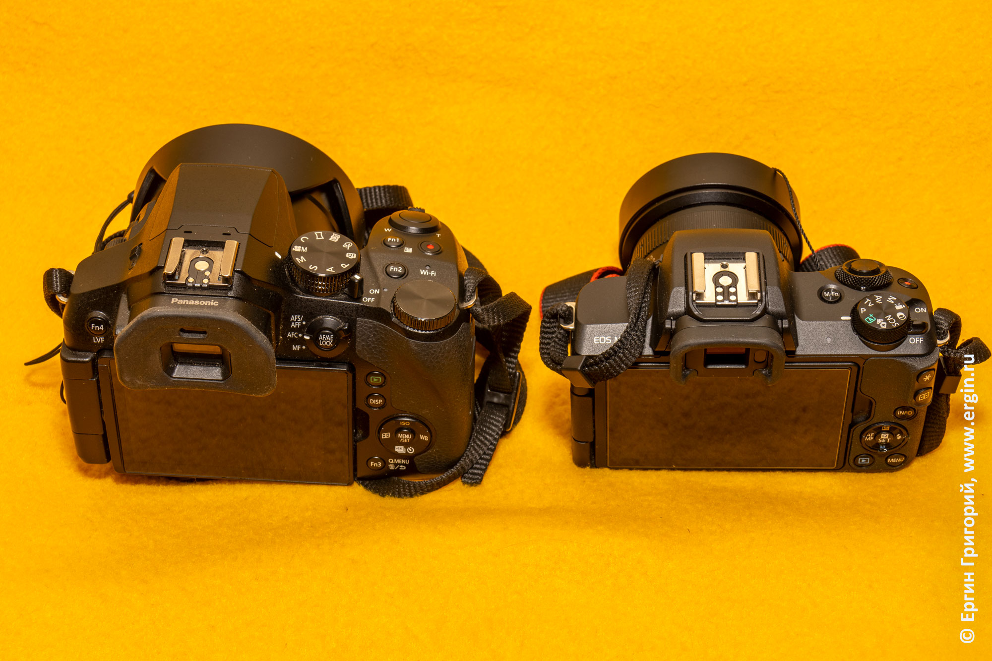 Размеры Panasonic DMC-FZ300 и Canon EOS M50